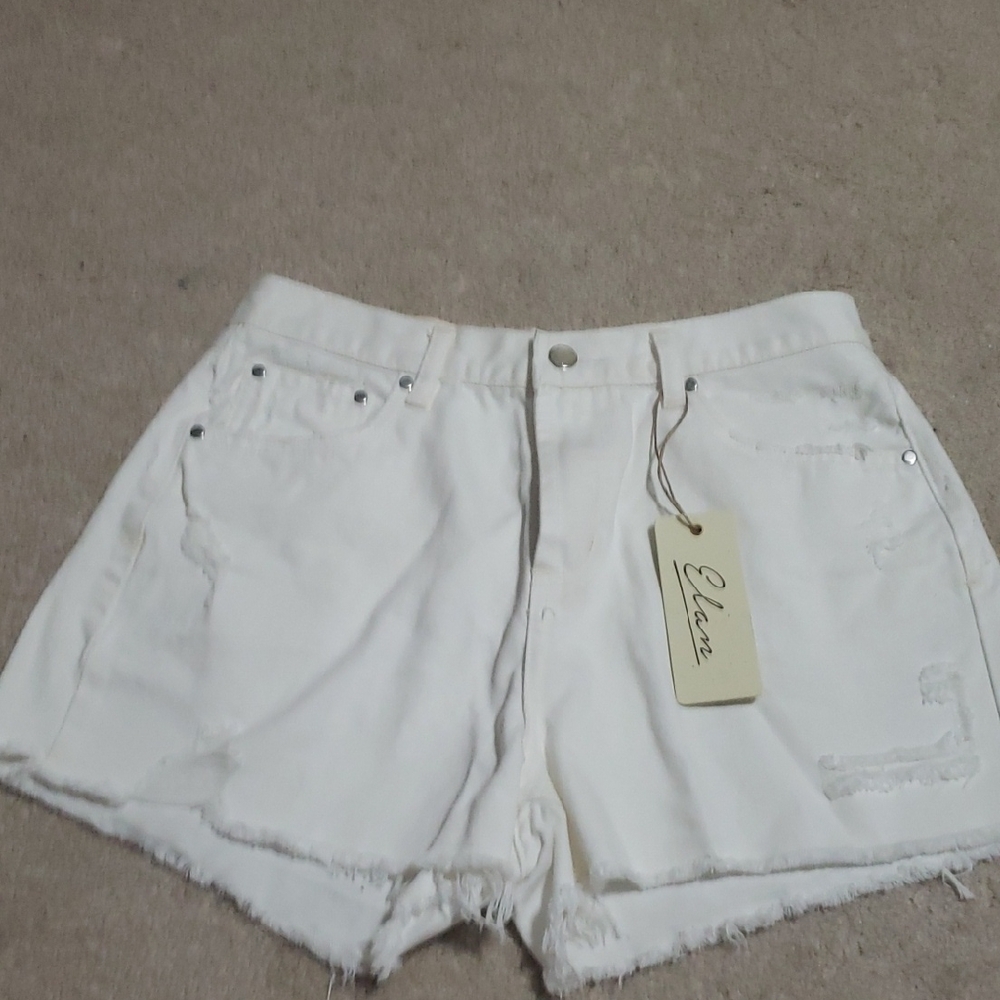 Women's White Denim Shorts